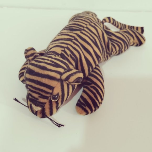 Ty Beanie Babies Dark Version Stripes The Tiger 1st Generation with TyTags. - Picture 3 of 9
